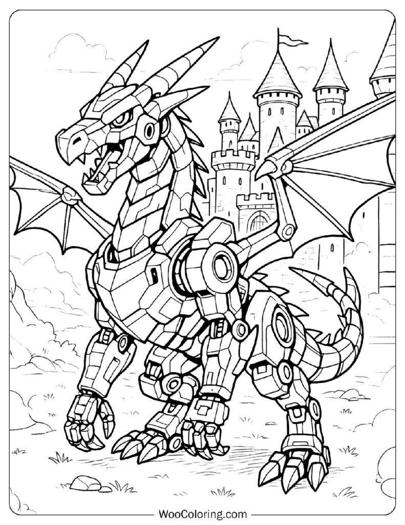 robot colouring in pages
