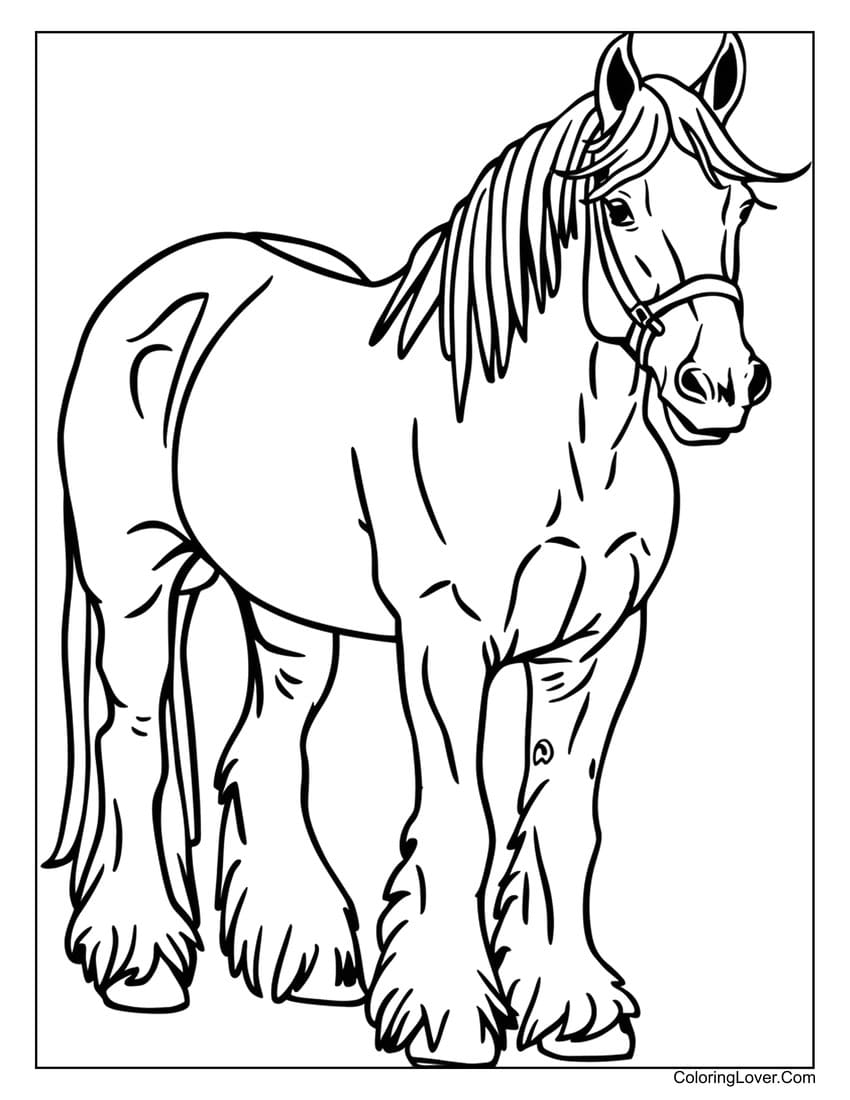 horse coloring books printable
