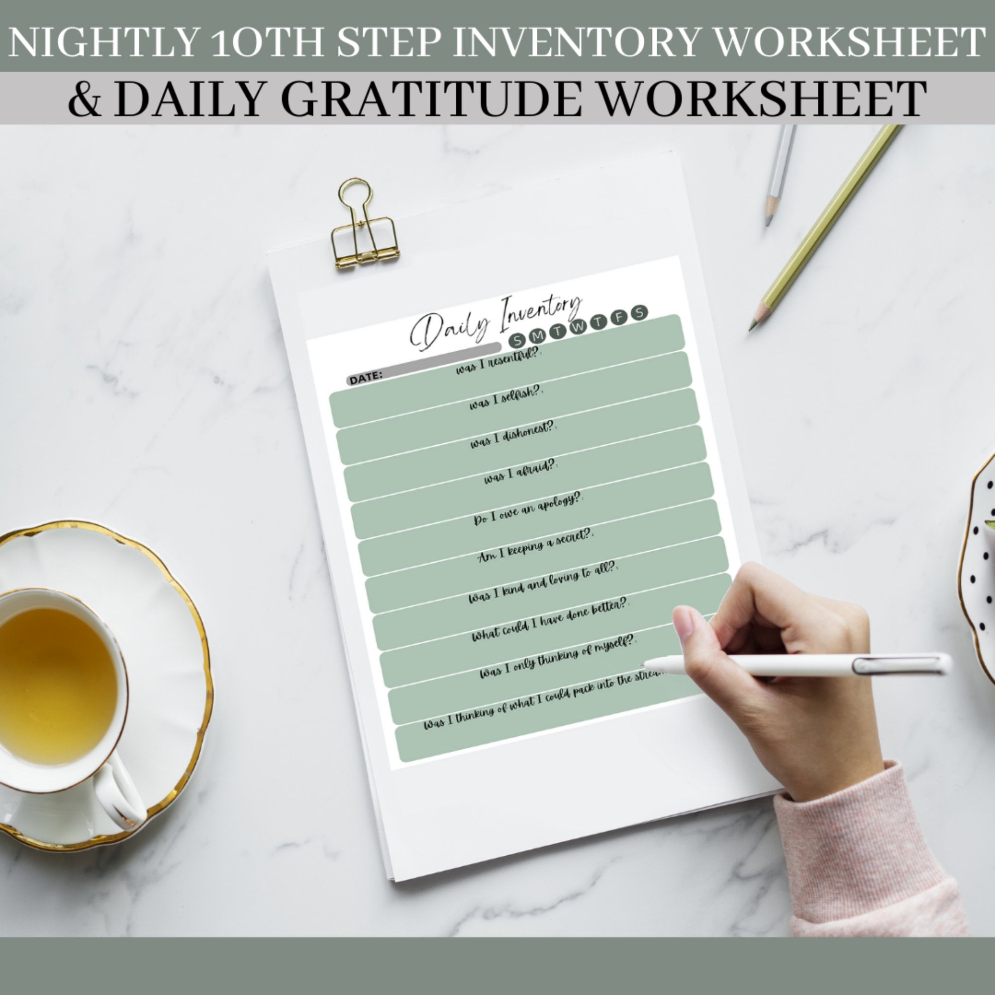 printable 10th step nightly inventory worksheet printable 10th step nightly inventory worksheet