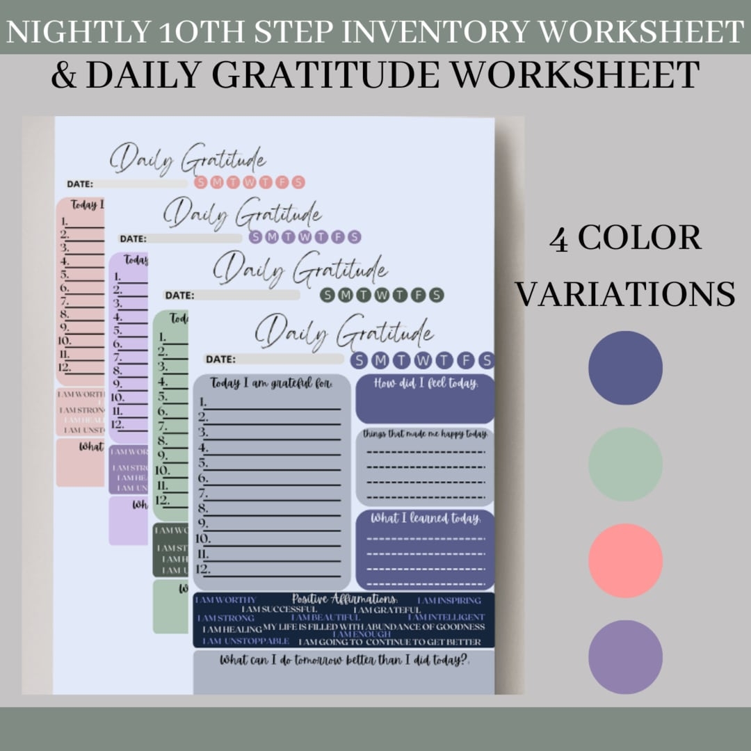 10th Step Nightly Inventory Worksheet Daily Gratitude Journal Inventory Worksheet Big Book Worksheet Step 10 Inventory Worksheet Etsy Israel 10th Step Nightly Inventory Worksheet Daily Gratitude Journal Inventory Worksheet Big Book Worksheet Step 10 Inventory Worksheet Etsy Israel