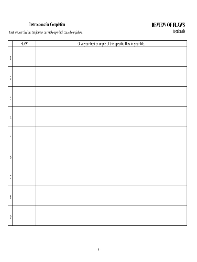 12Step Fourth Step Inventory Form Fill Online Printable Fillable Blank PdfFiller