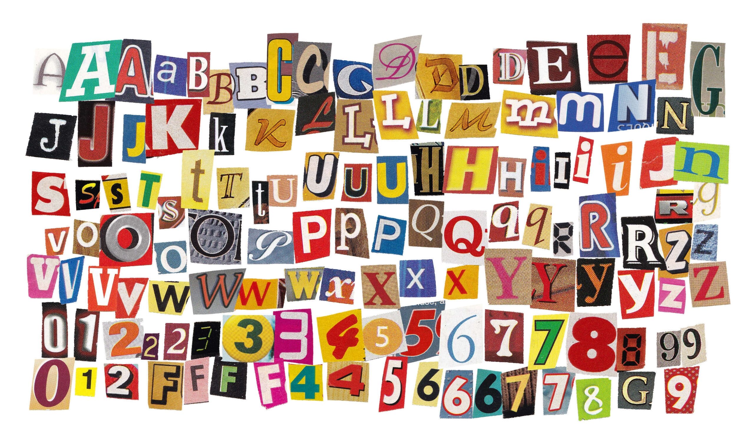 130 Newspaper And Magazine Cutout Letters PNG Transparent OnlyGFX