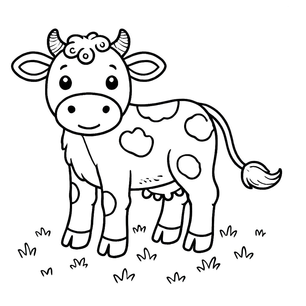cow coloring sheet