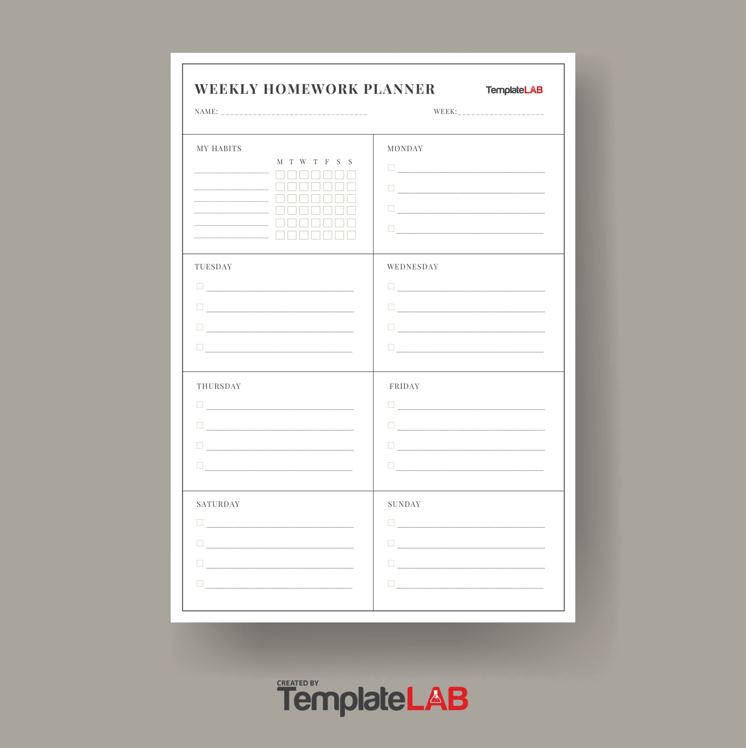 homework planner printable free homework planner printable free