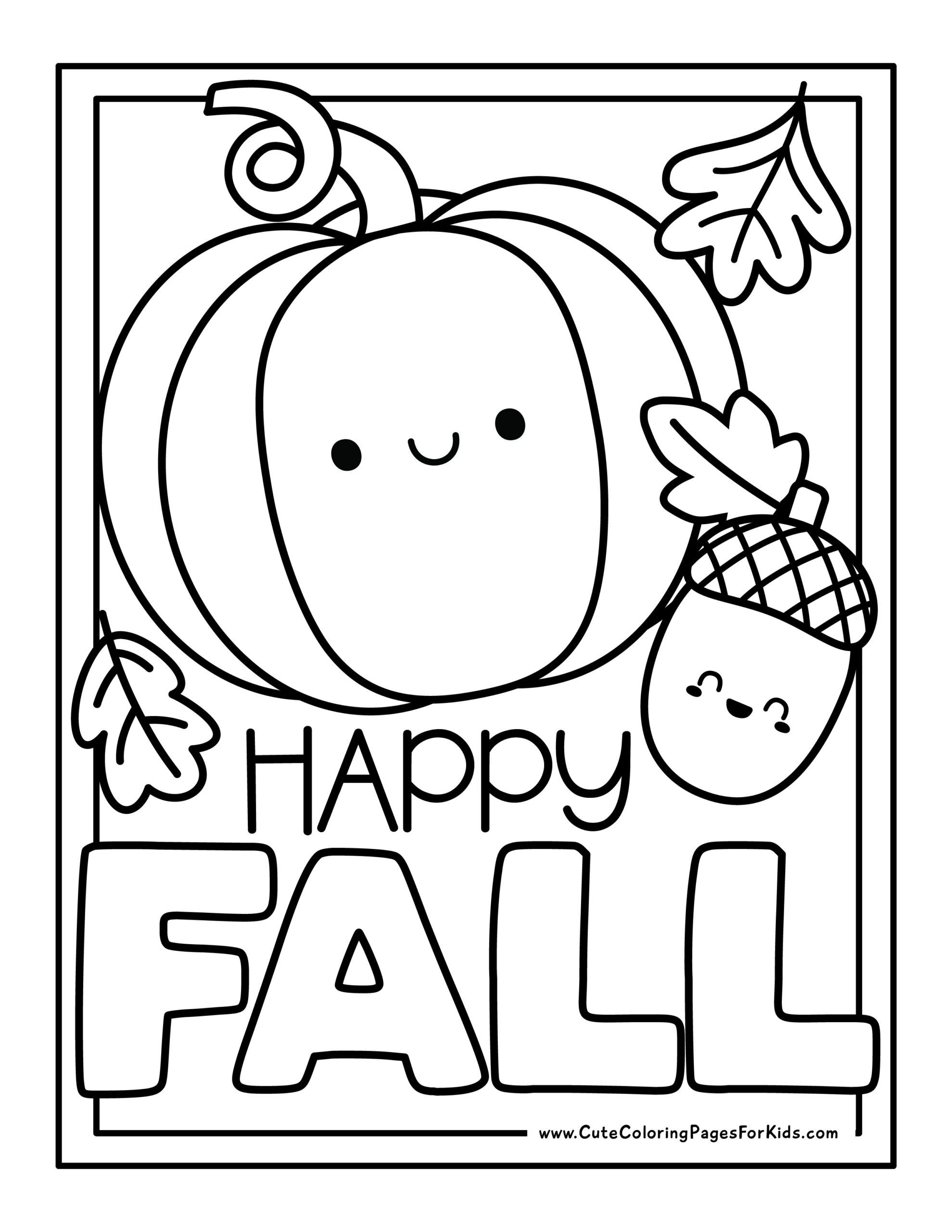 cute fall coloring pages