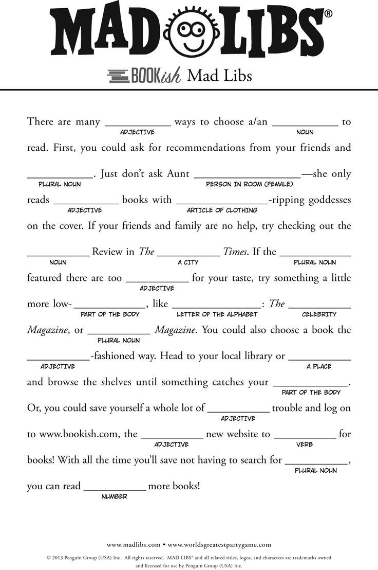 190 Best Mad Libs Ideas Mad Libs Lib Printable Mad Libs