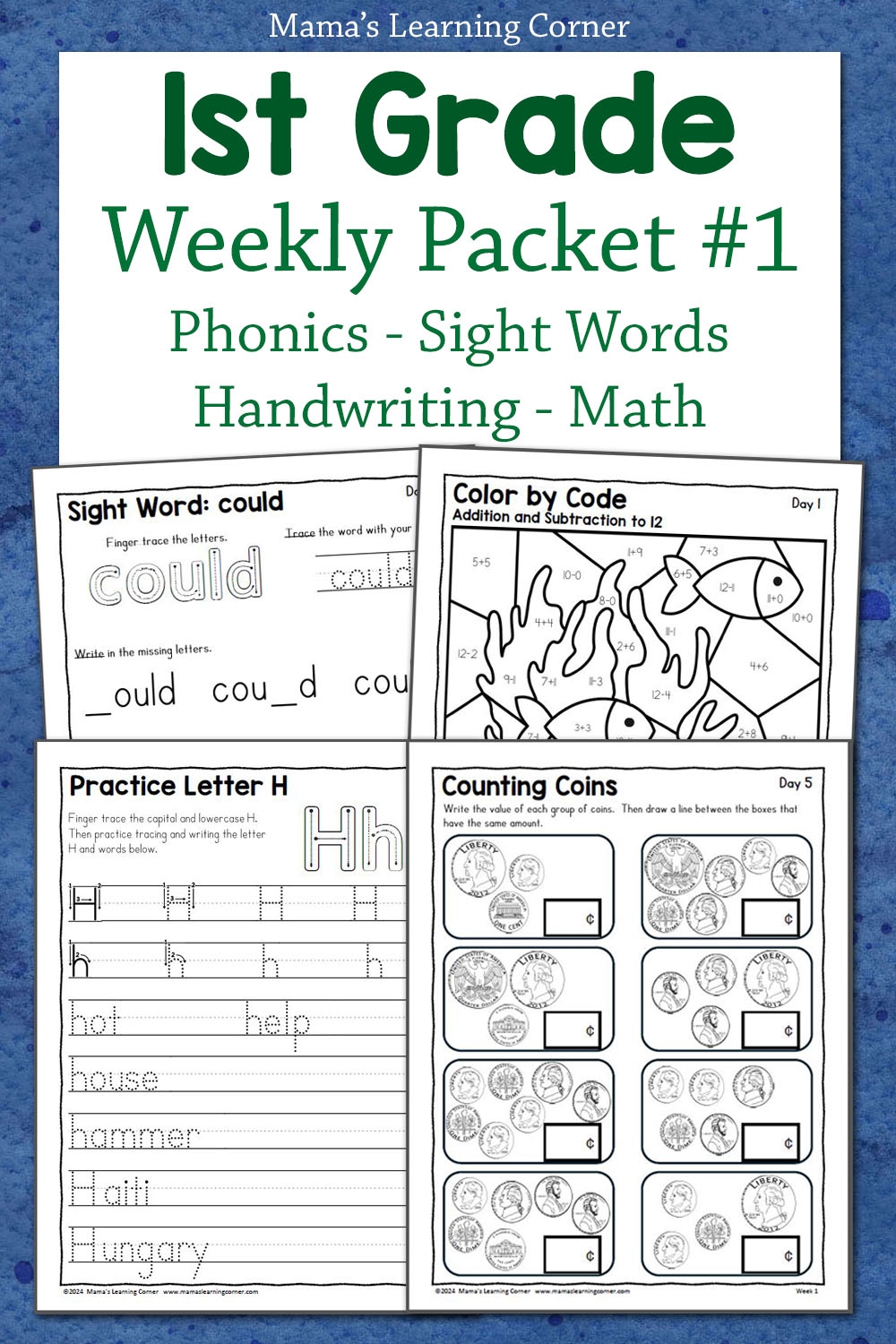 first grade printable worksheets