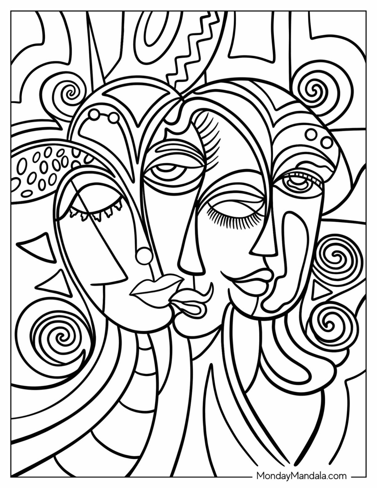20 Abstract Coloring Pages Free PDF Printables 
