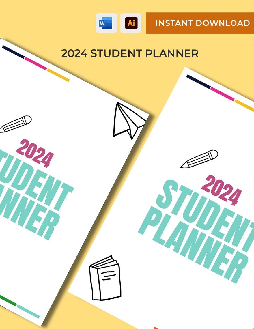 2024 Student Planner Template In Illustrator Word PDF Download Template 2024 Student Planner Template In Illustrator Word PDF Download Template