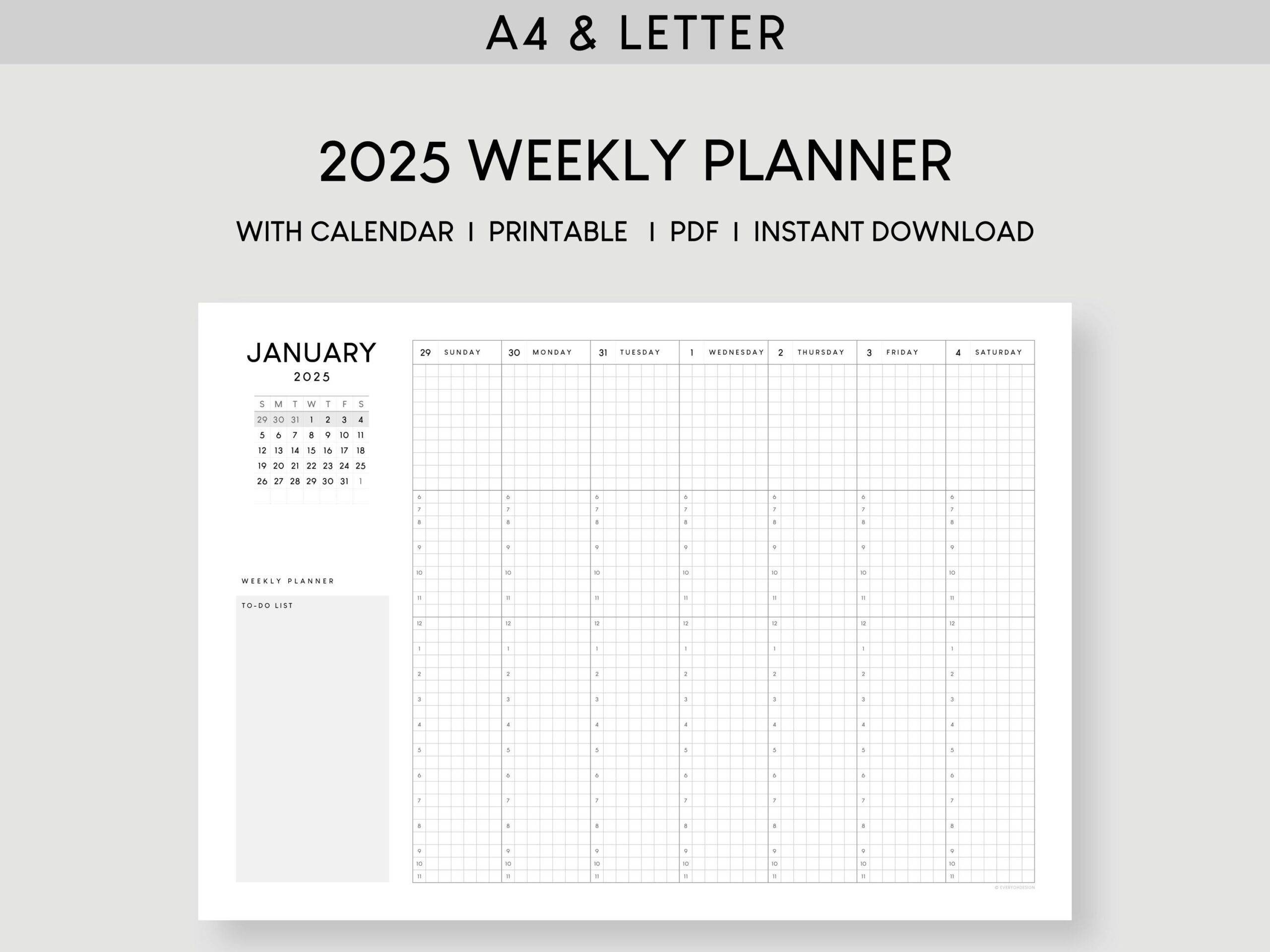 weekly planner 2025 printable weekly planner 2025 printable