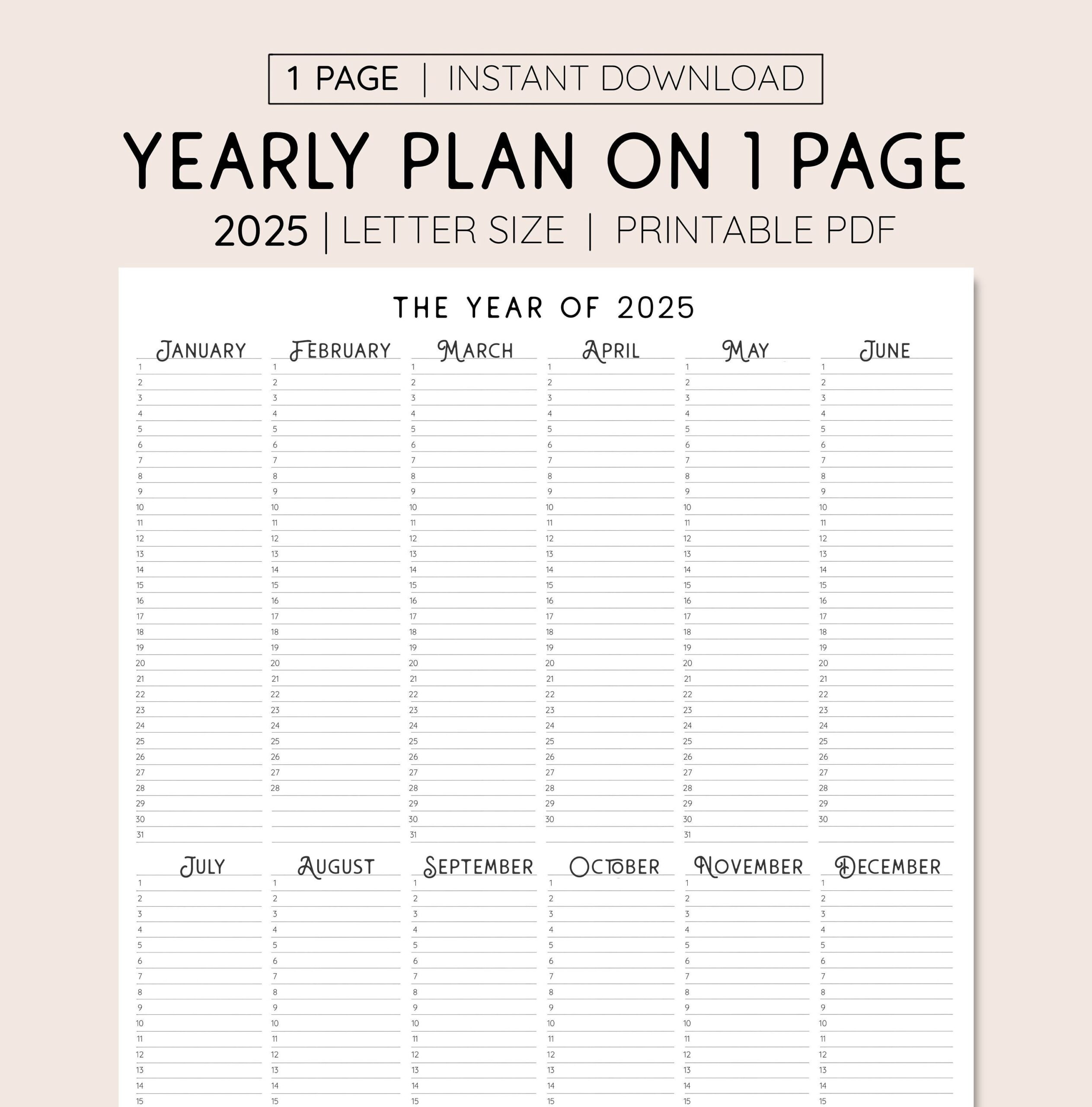 2025 Year At A Glance INSTANT DOWNLOAD Yearly Overview Printable Calendar 2025 Yearly Planner Annual Overview Etsy 2025 Year At A Glance INSTANT DOWNLOAD Yearly Overview Printable Calendar 2025 Yearly Planner Annual Overview Etsy