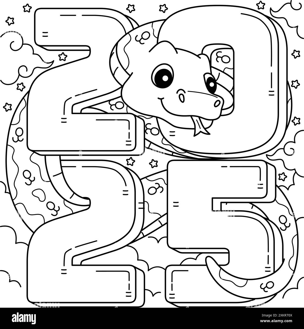 2025 Year Of The Snake Coloring Page For Kids Stock Vector Image Art Alamy 2025 Year Of The Snake Coloring Page For Kids Stock Vector Image Art Alamy