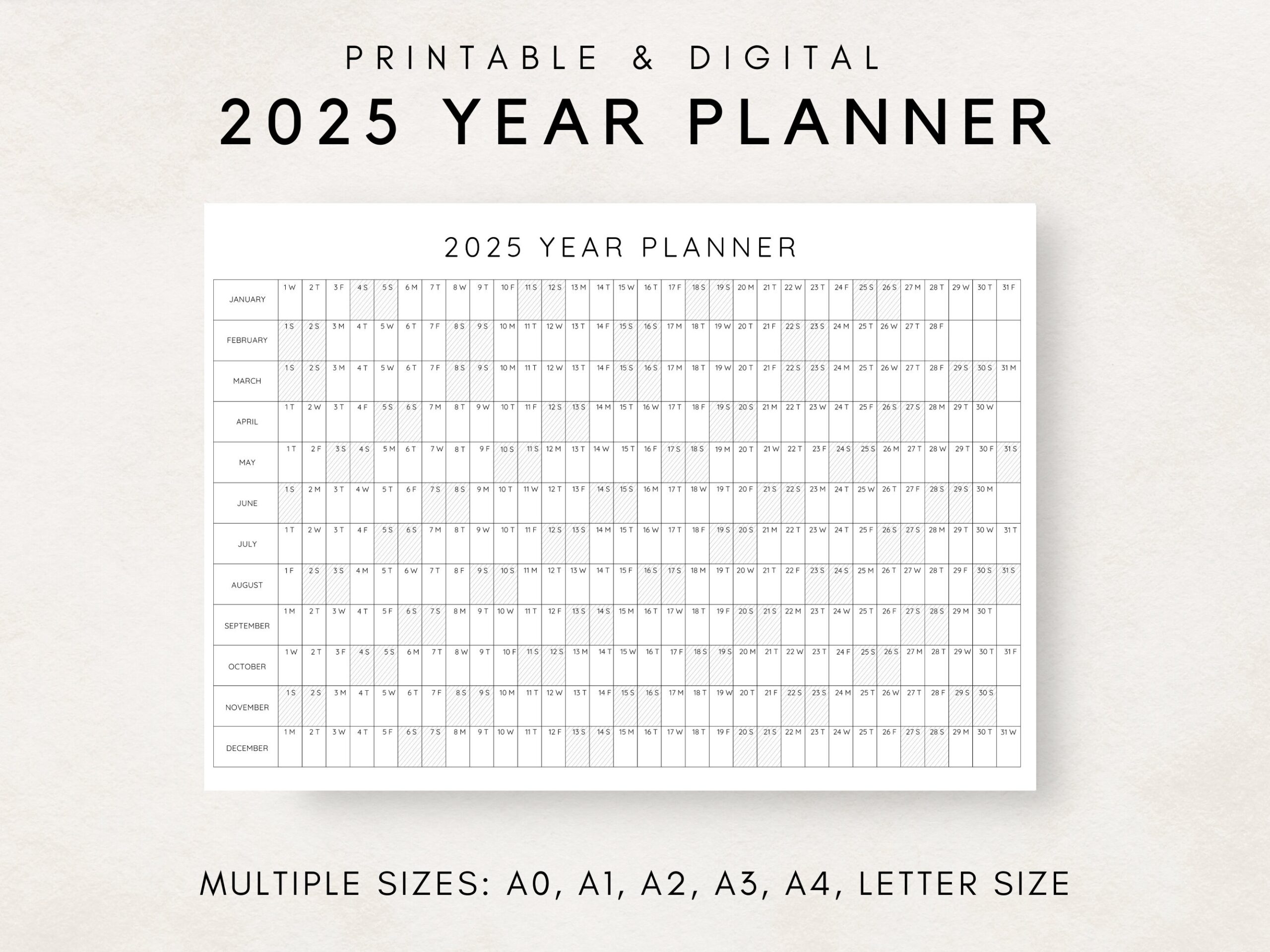 2025 printable planner