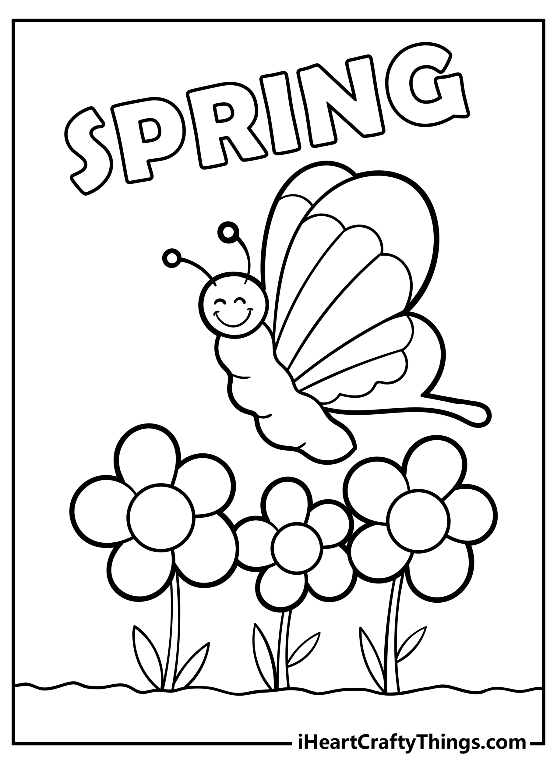 spring coloring pages free