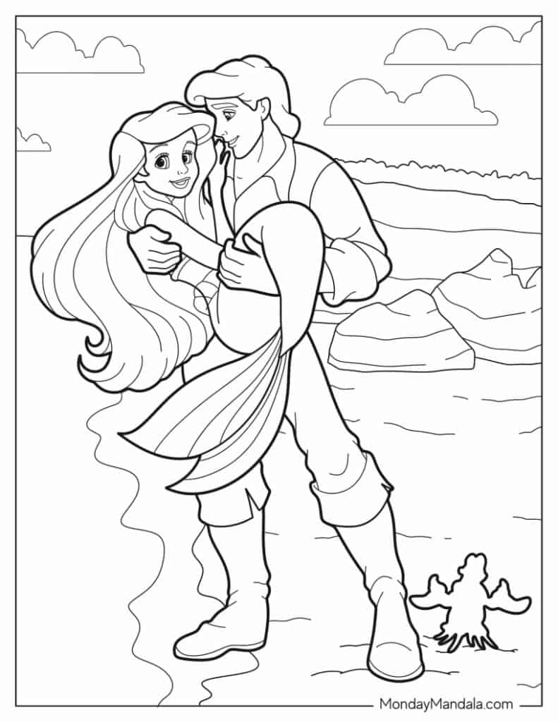 ariel the little mermaid coloring pages