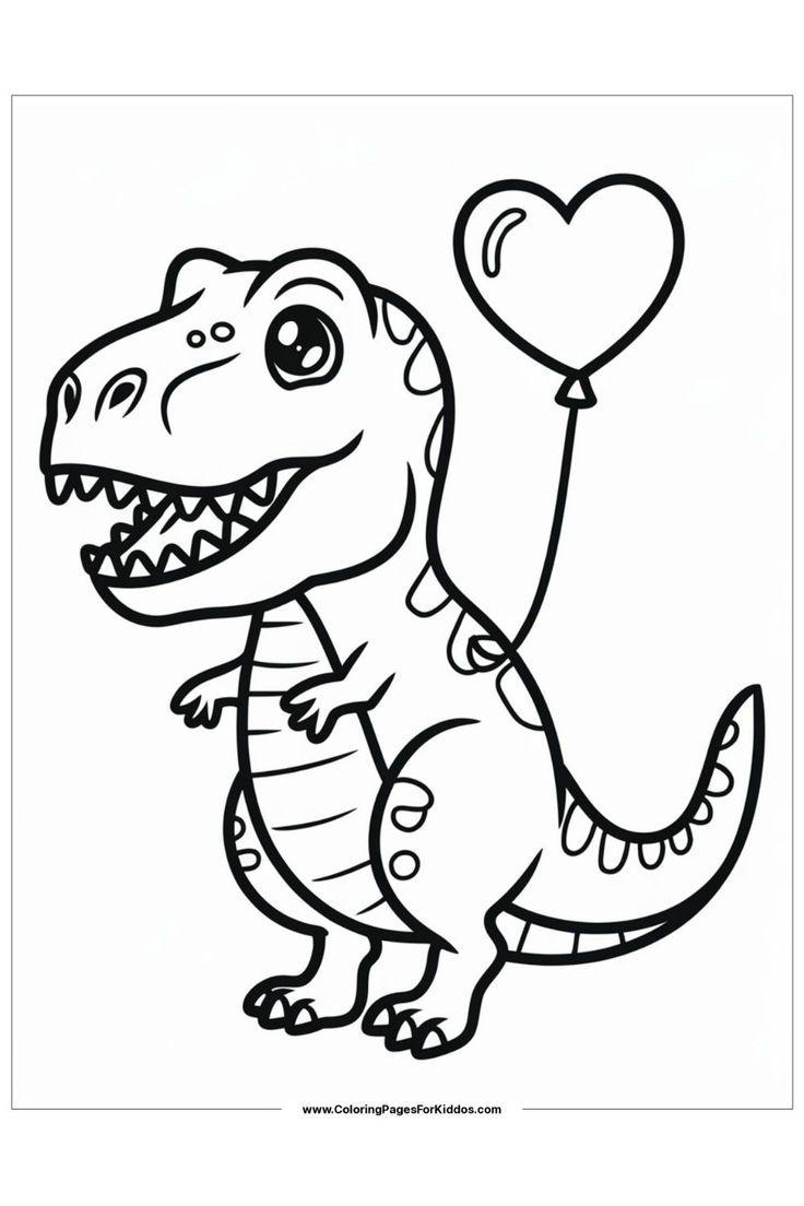 28 Cool Kawaii T Rex Coloring Pages For Kids To Enjoy