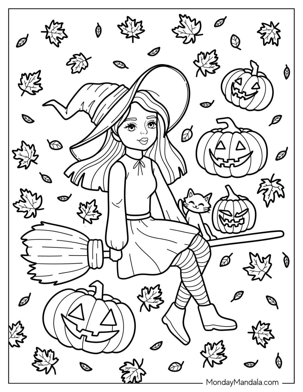 witch coloring pages
