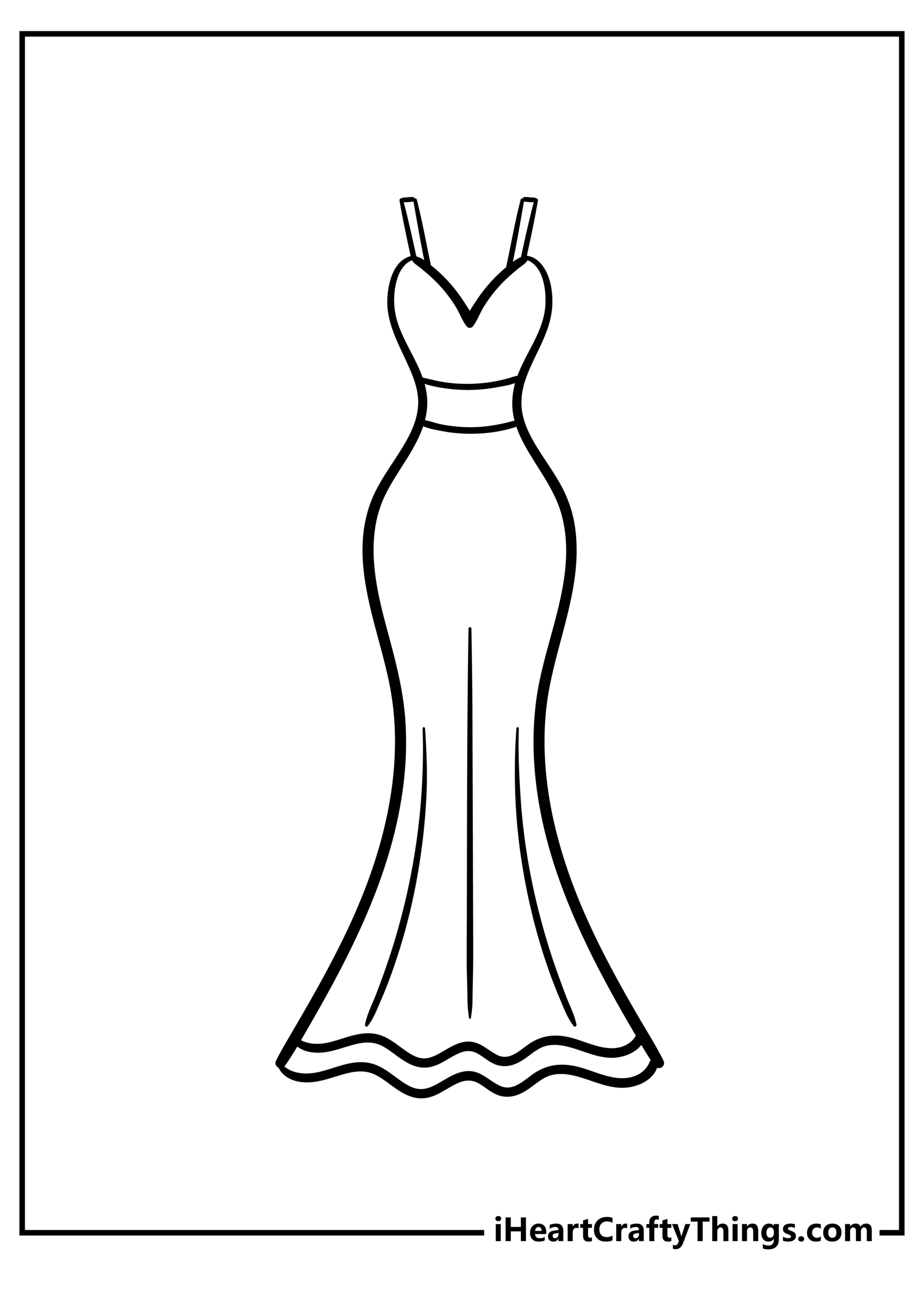 30 Dress Coloring Pages Free To Download Printables 