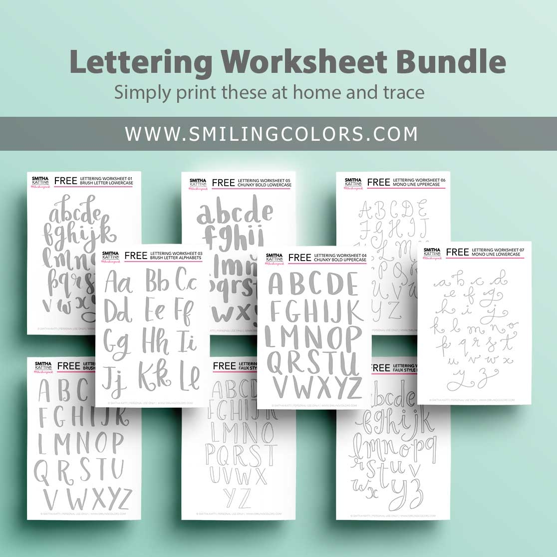 30 FREE Lettering Worksheets Print Start Practicing 30 FREE Lettering Worksheets Print Start Practicing