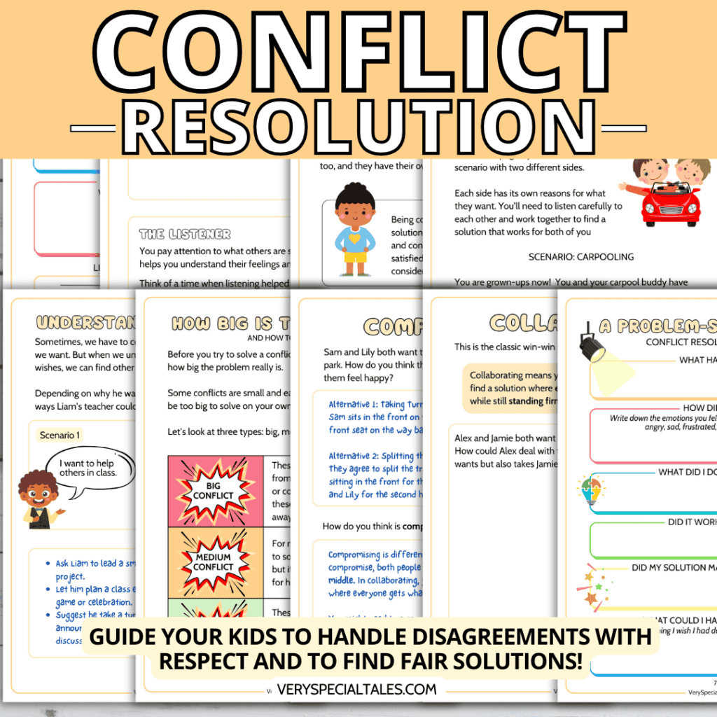 free printable conflict resolution worksheets