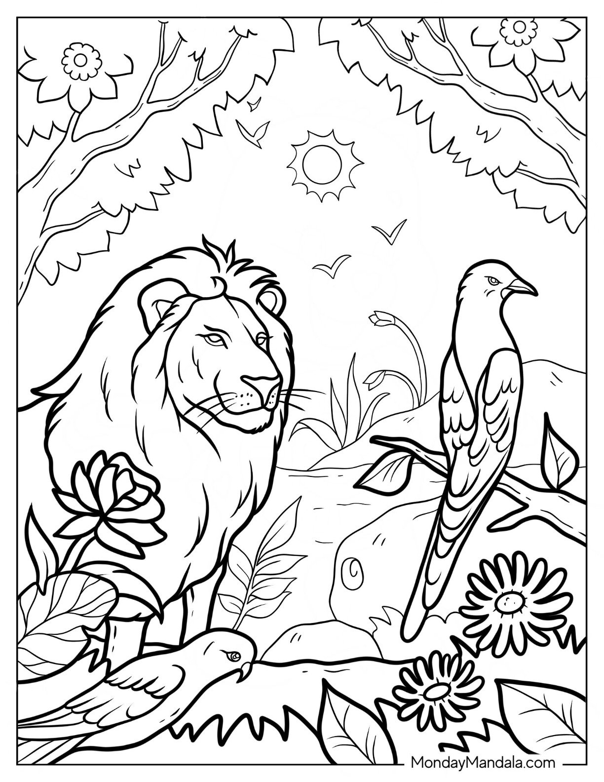 jungle coloring pages