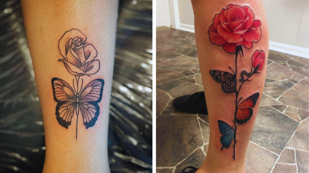 33 Stunning Rose With Butterfly Tattoo Designs For 2024 Page 3 Eye On Tattoos