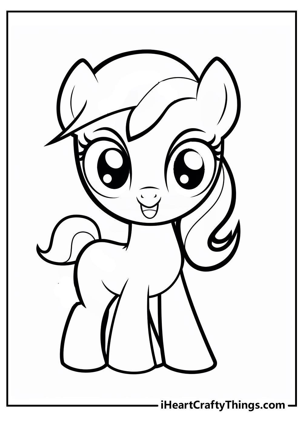 coloring pages of pony