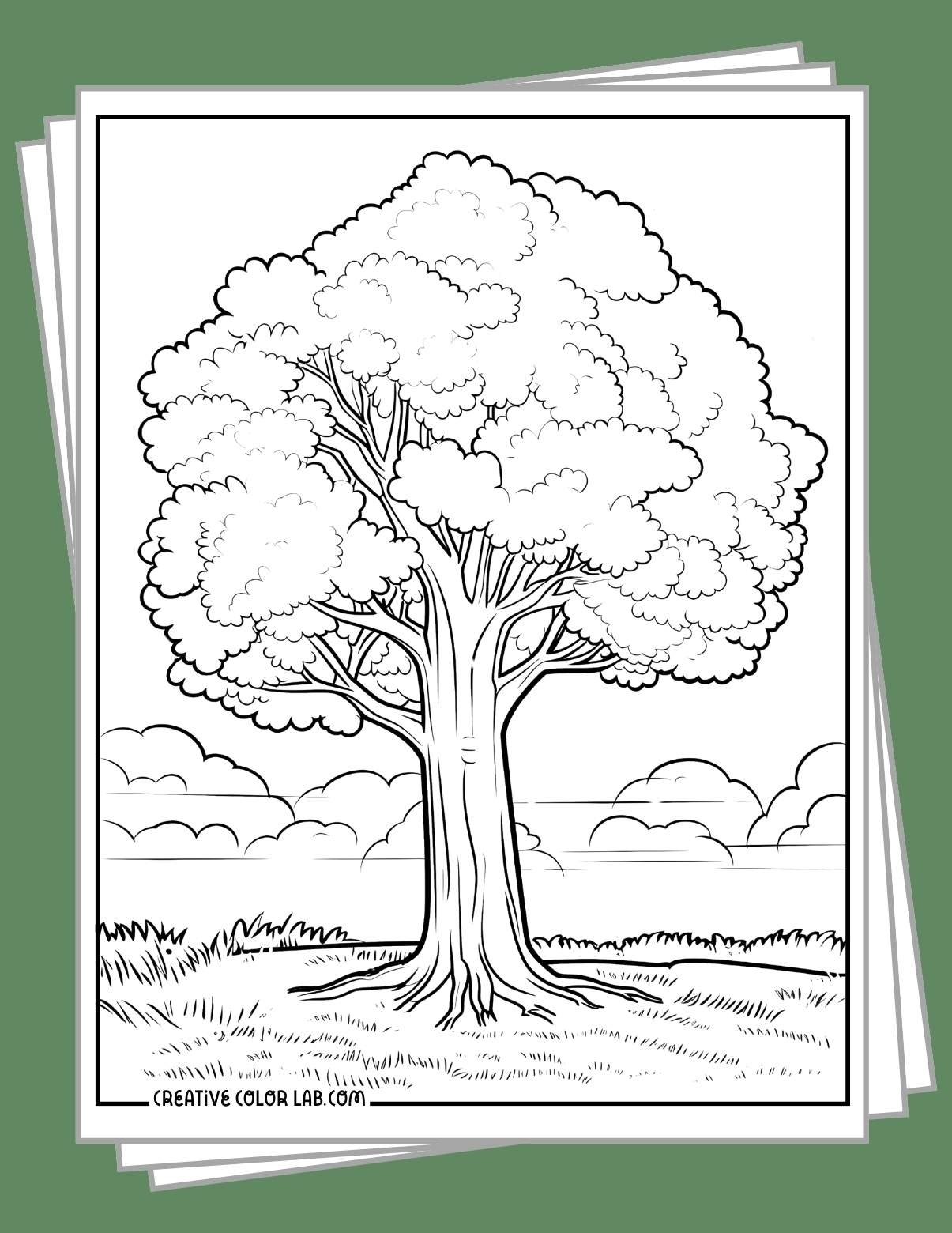 tree coloring page