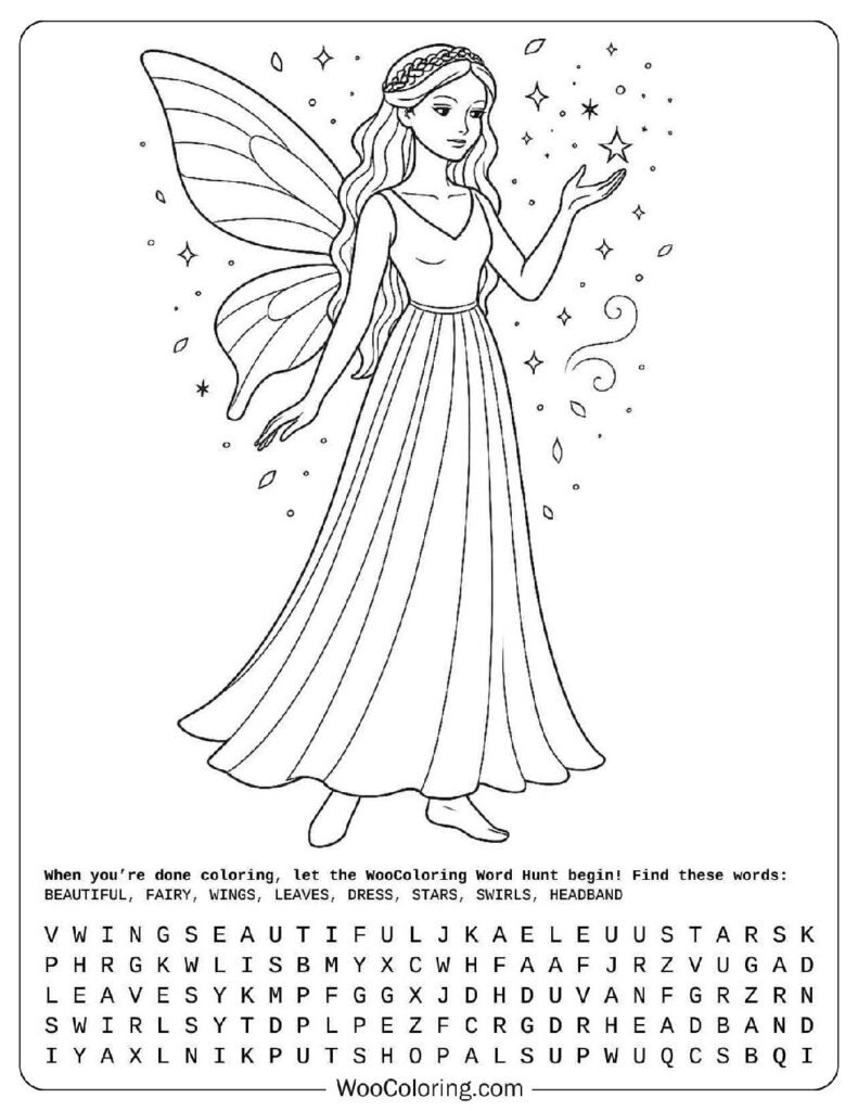 fairy printables coloring pages