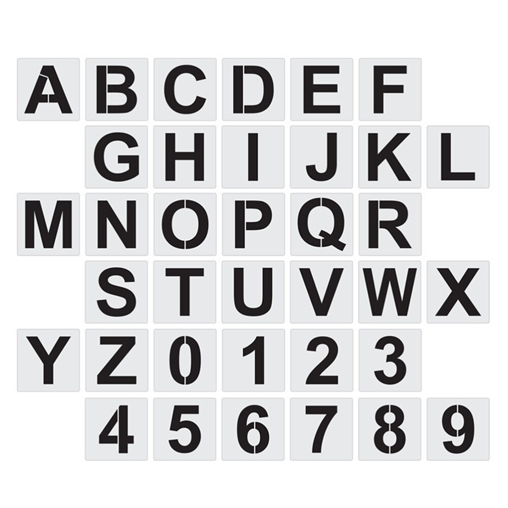 36Pcs Alphabet Templates Letter Stencils For Painting Letter Number Templates EBay