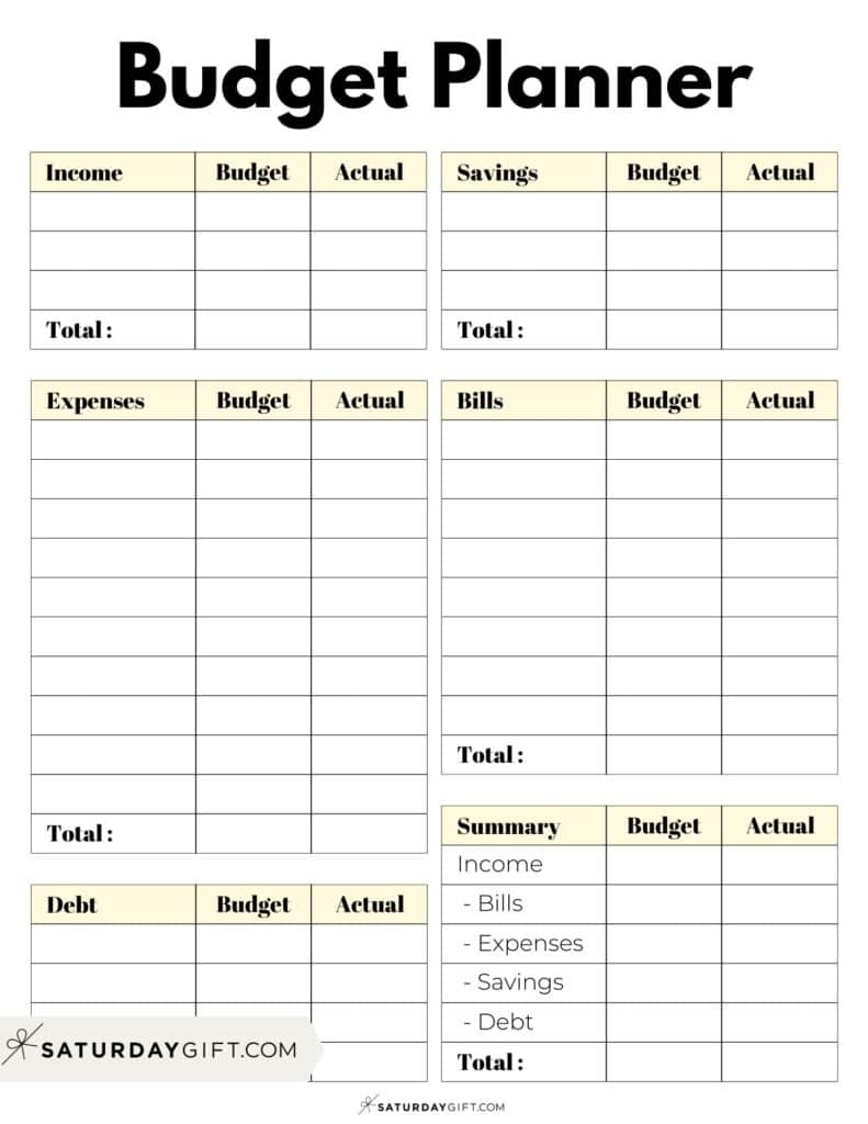 budgeting worksheets printable