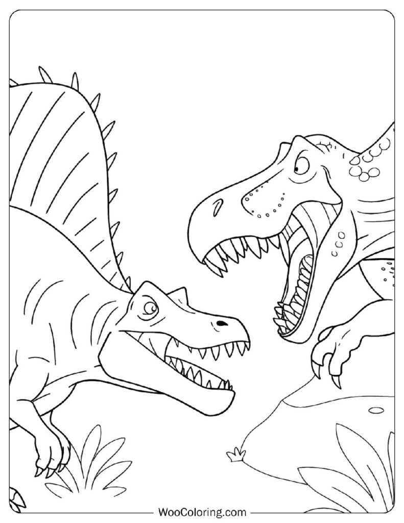 tyrannosaurus colouring pages