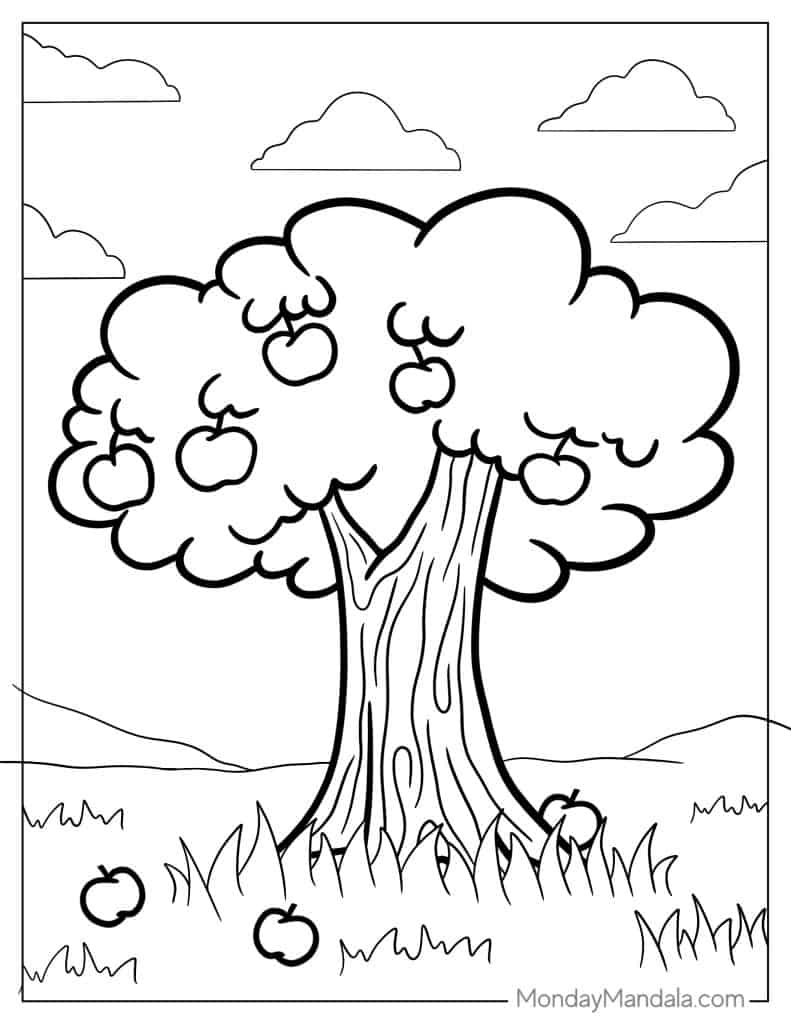 38 Tree Coloring Pages Free PDF Printables 
