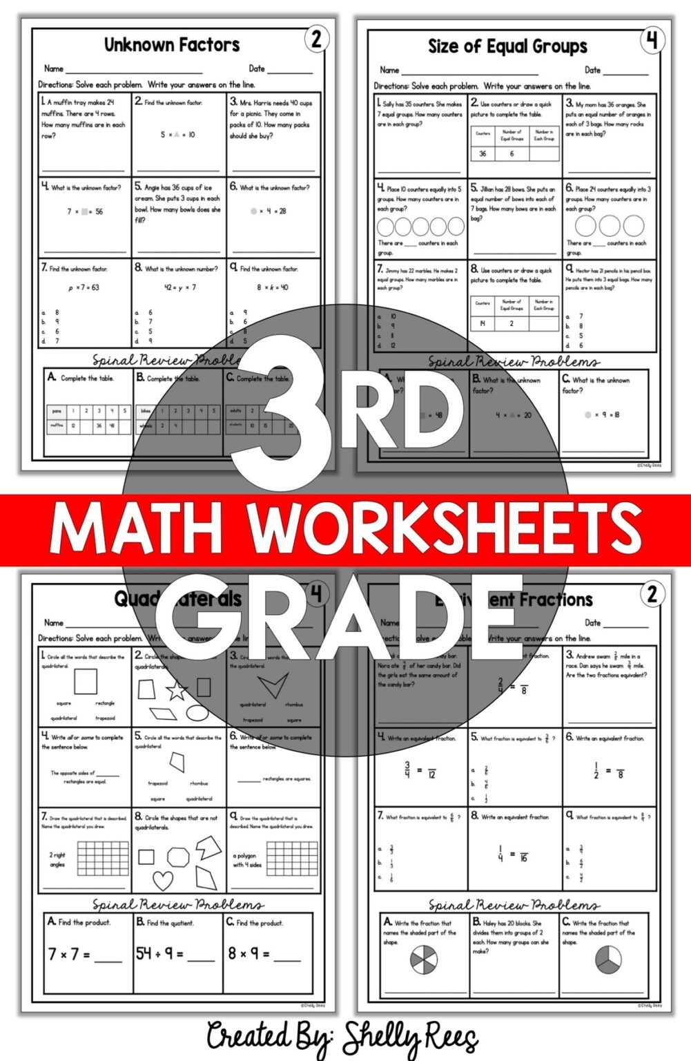 free printable 3rd grade math worksheets
