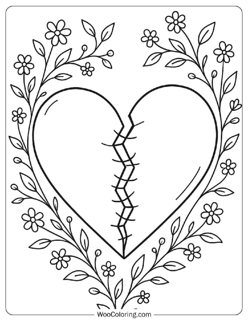 heart coloring sheets