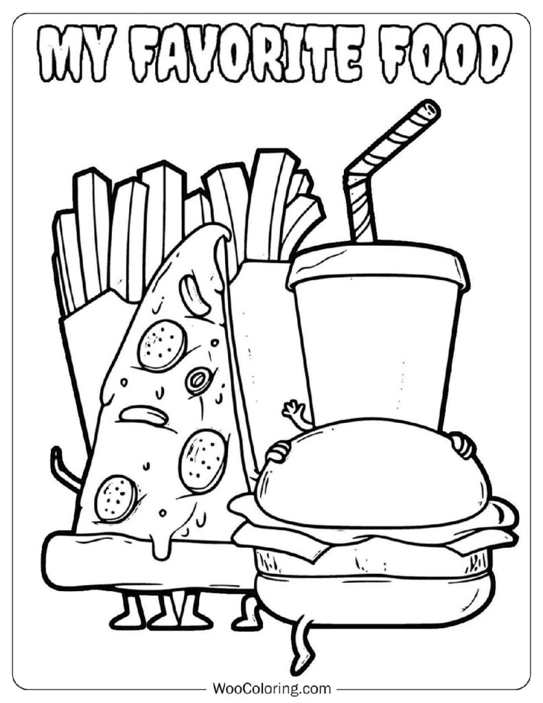 400 Food Coloring Pages Free PDF To Print Woo Coloring