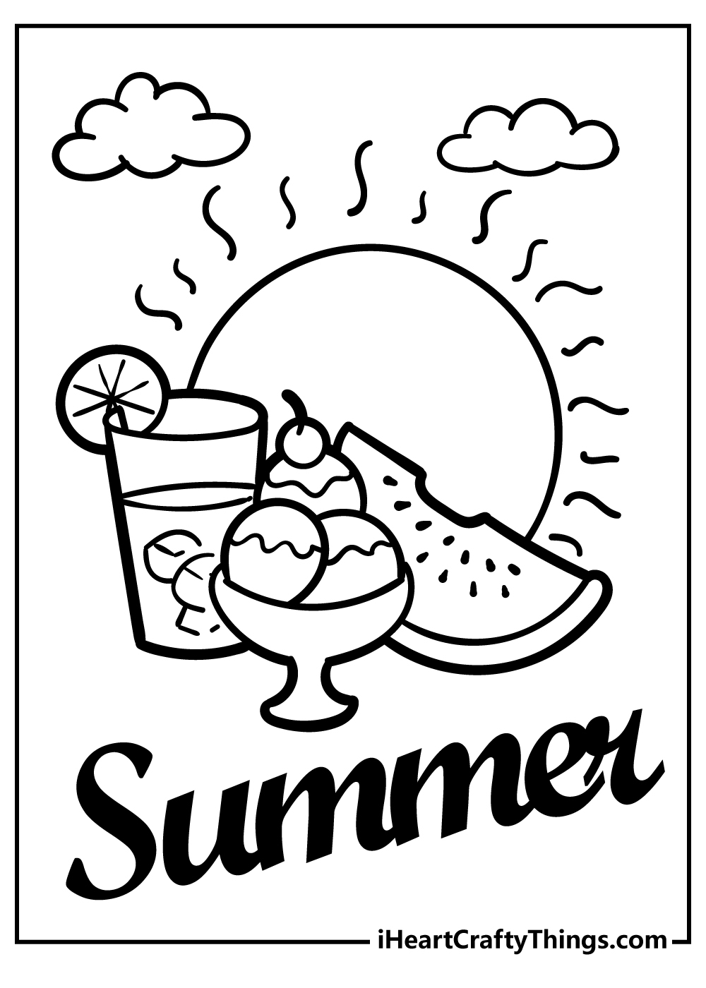 coloring sheets summer