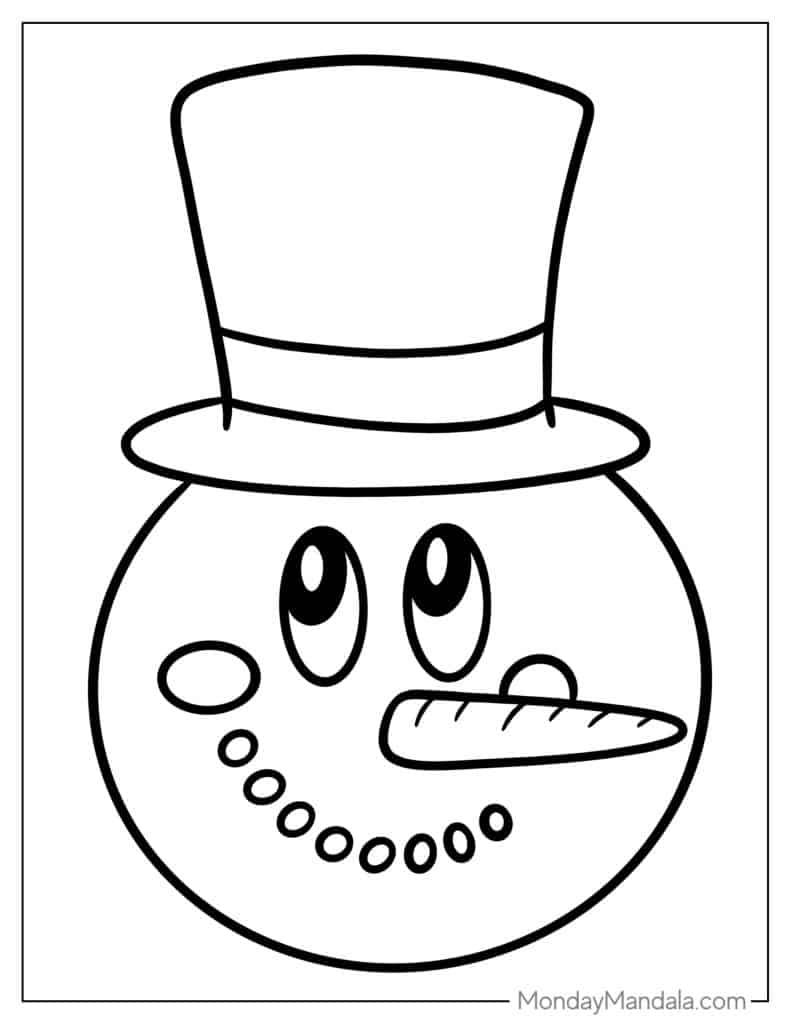 snowman coloring page
