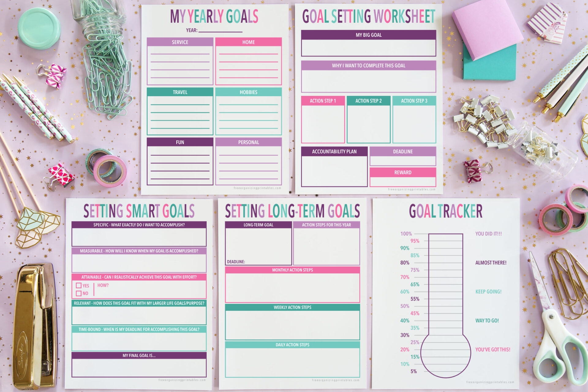 free printable goal setting worksheets