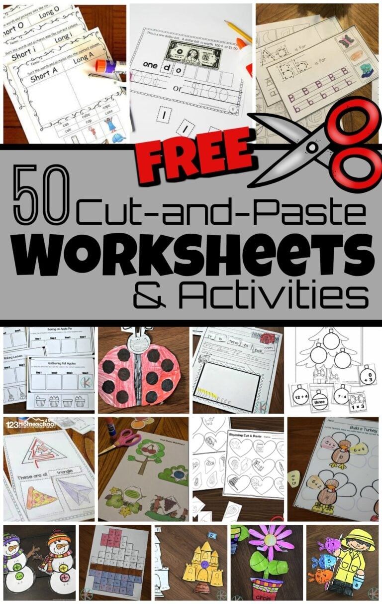 cut and paste free printable worksheets cut and paste free printable worksheets