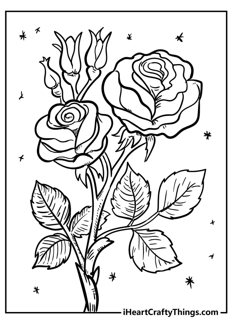 flowers coloring page