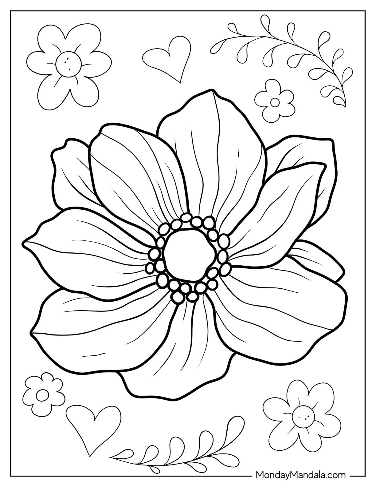 53 Flower Coloring Pages Free PDF Printables 53 Flower Coloring Pages Free PDF Printables