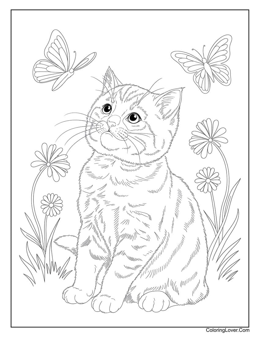 cat coloring pages printable