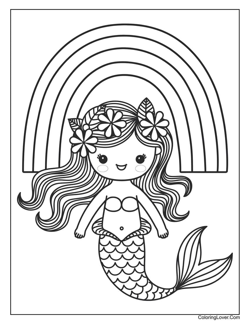mermaid coloring pages