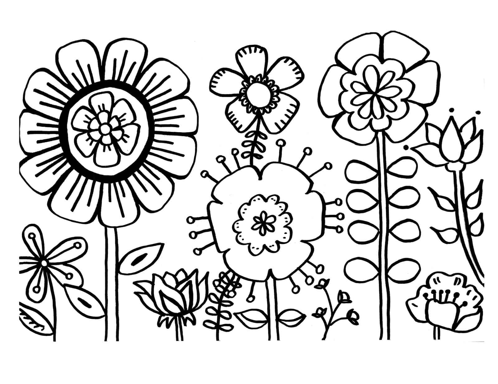 flower coloring pages free flower coloring pages free