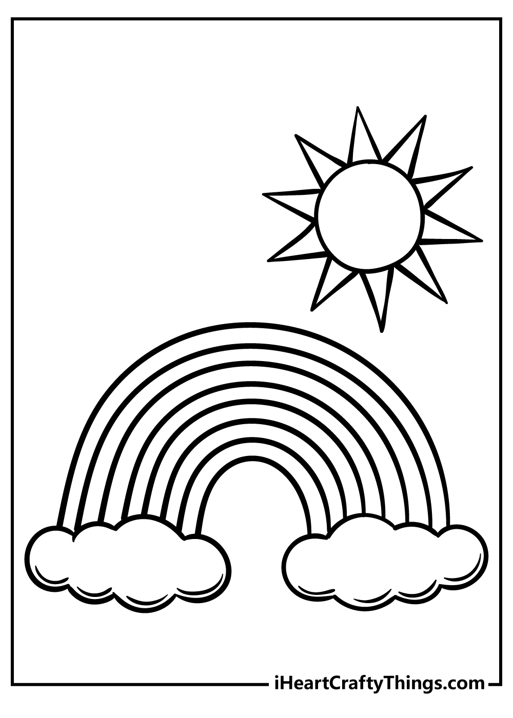 rainbow coloring pages