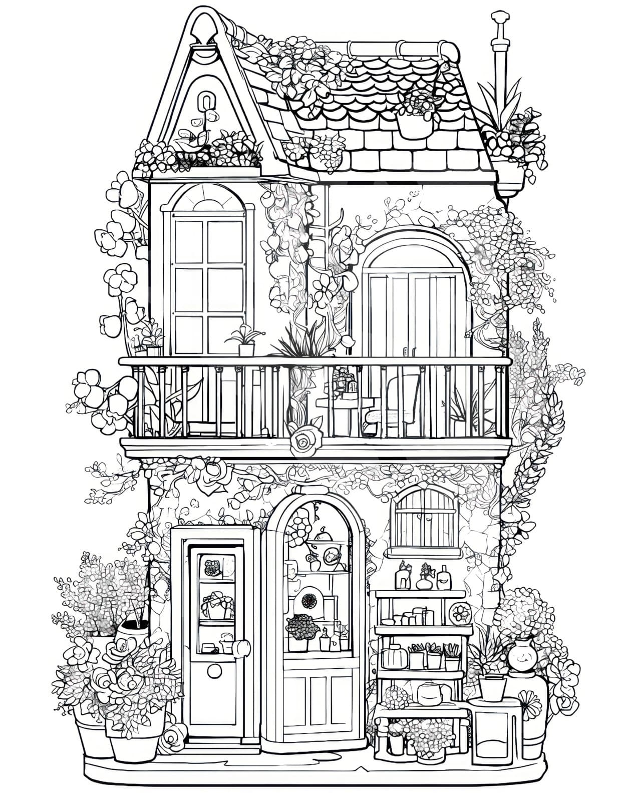 house coloring sheet