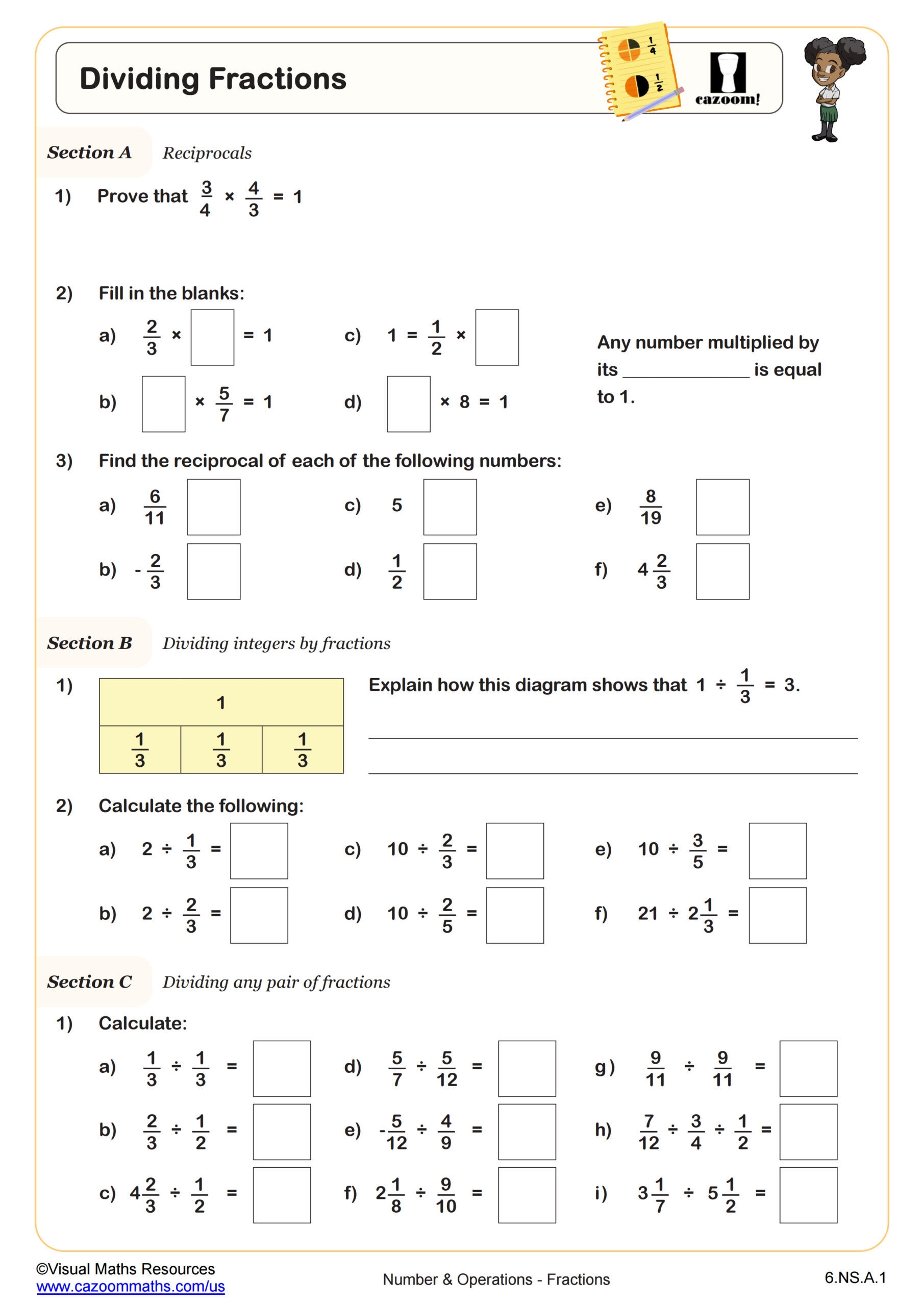 6th Grade Math Worksheets Printable PDF Worksheets Cazoom Math
