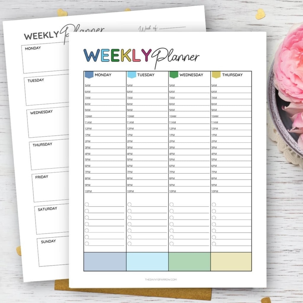7 Free Printable Weekly Planner Templates To Get Organized 7 Free Printable Weekly Planner Templates To Get Organized