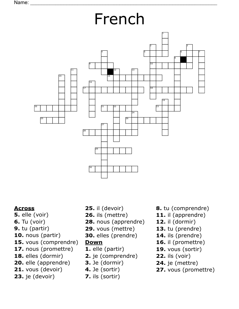 7 Letters French Fruit Crossword Puzzle Image IDs And Vocabulary By Sue French For Friend Crossword Clue 6 Letters